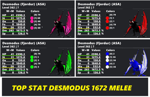 Desmodus top stat 1672 melee - desmodus,